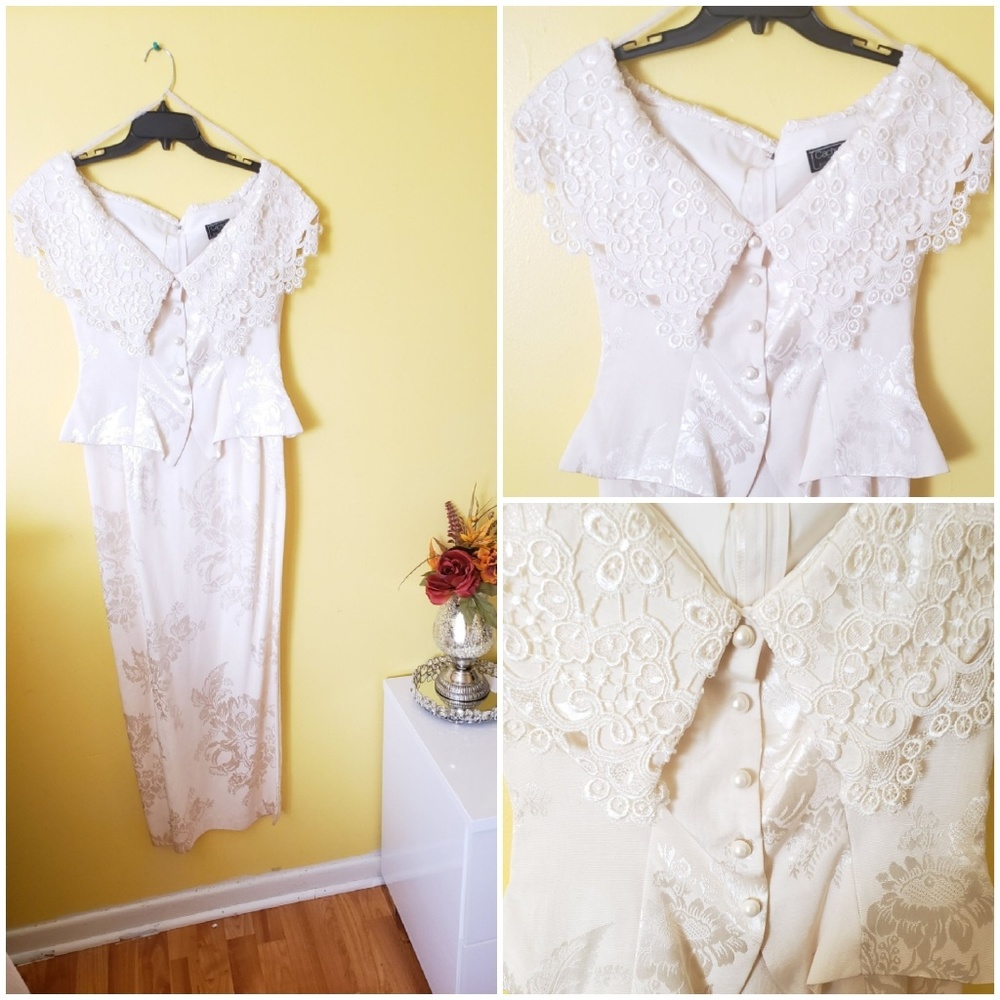 Vintage Ivory Dress, Cachet by Bari Protas